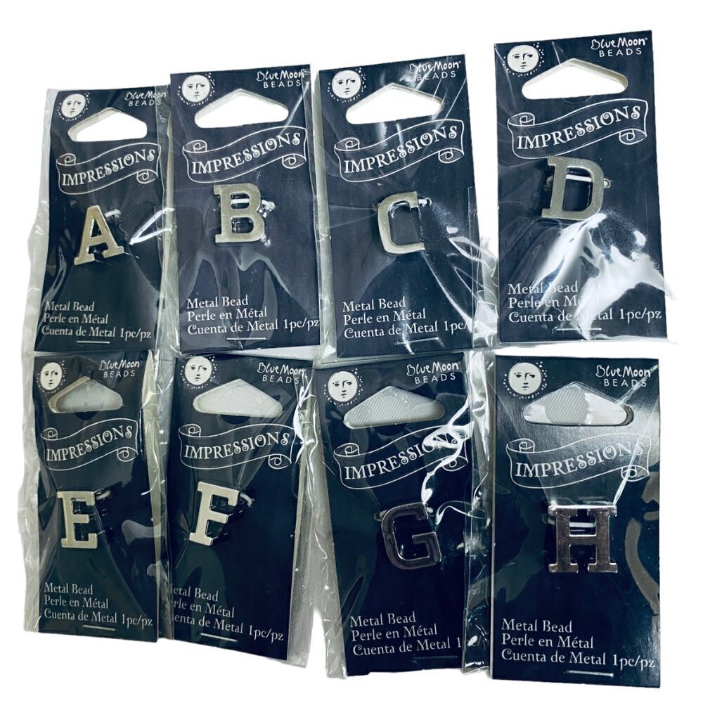 17 piece Lot of Initial Pendants for Jewelry Making Craft Supplies